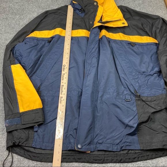 Roundtree and Yorke outdoors Large bomber blue and yellow jacket - Picture 2 of 7